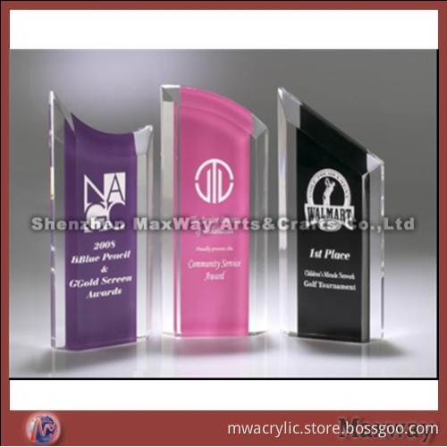 Colored High Grade Acrylic Award Trophy